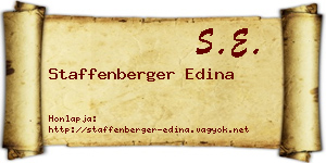 Staffenberger Edina névjegykártya